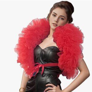 Tulle Shawl Wrap Cape Victorian Collar